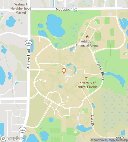 Map of scavenger hunt walking tour for The Great UCF Hunt