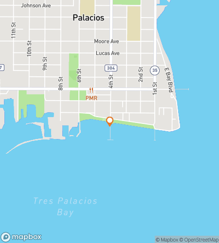 Map of scavenger hunt walking tour for  Palacios scavenger hunt