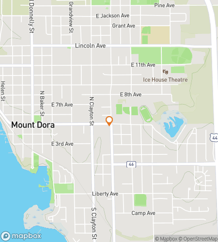 Map of scavenger hunt walking tour for Mount Dora: Spirits in the Streets