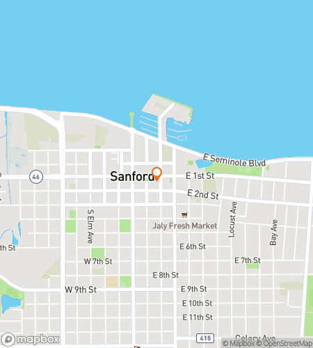 Map of scavenger hunt walking tour for Fun's Up in Sanford