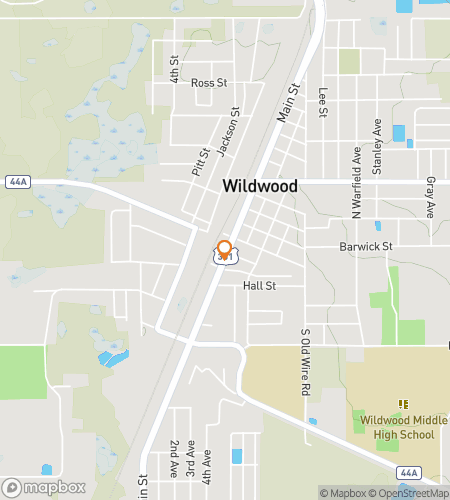 Map of scavenger hunt walking tour for Wildwood Lakeside Daydream Hunt