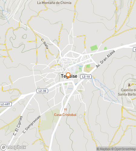 Map of scavenger hunt walking tour for Villa de Teguise Treasure Trail