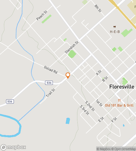 Map of scavenger hunt walking tour for  Floresville scavenger hunt