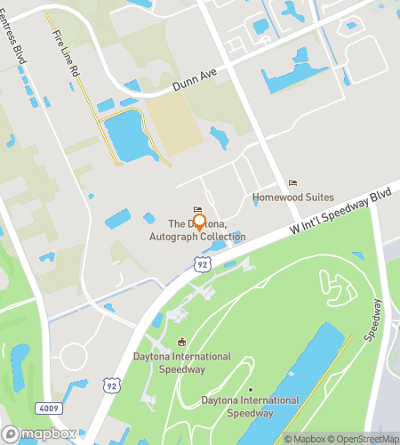 Kort over skattejagt-gåtur for Daytona International Speedway Skattejagt