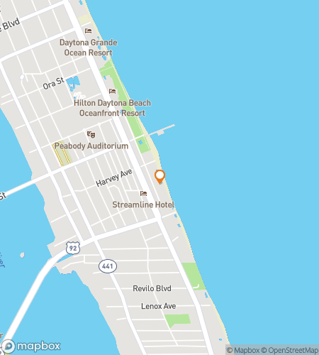 Map of scavenger hunt walking tour for Daytona Beach Florida Bar Hunt