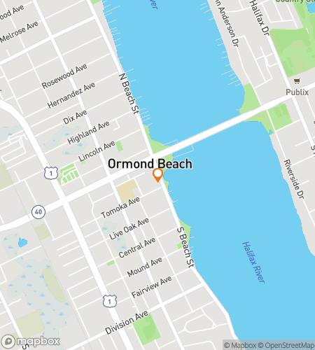 Map of scavenger hunt walking tour for Ormond Beach Bounty Bonanza