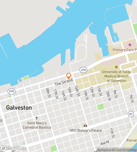 Hartă tur pe jos cu vânătoare de comori pentru Galveston Ghost Hunt