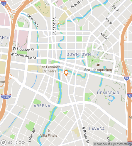 Map of scavenger hunt walking tour for Winning San Antonio