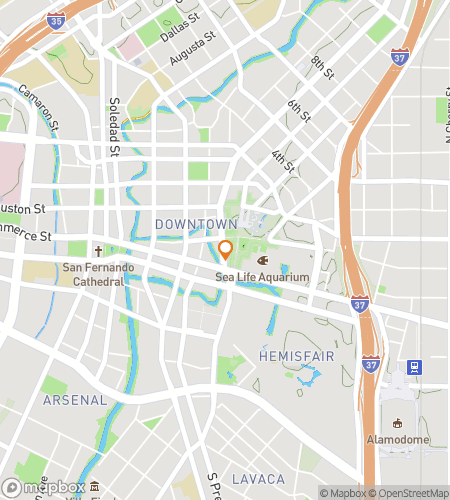 Map of scavenger hunt walking tour for Drinks Up in San Antonio!