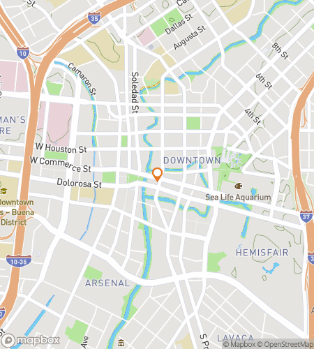 Map of scavenger hunt walking tour for Drinks Up in San Antonio!