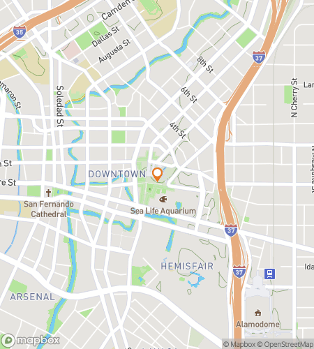 Map of scavenger hunt walking tour for San Antonio Audio Tour Adventure