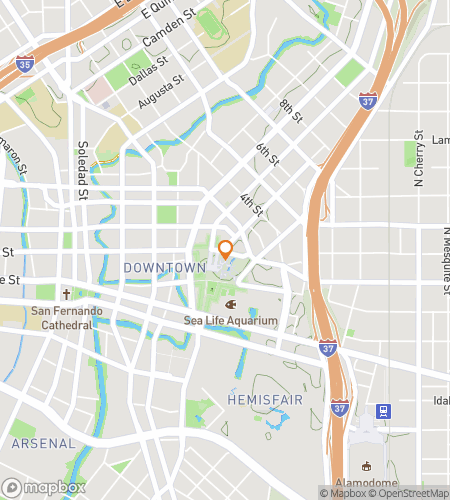 Map of scavenger hunt walking tour for The Spirits Of San Antonio Ghost Tour