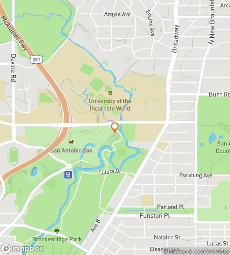 Map of scavenger hunt walking tour for Bridge to Garden: The Brackenridge Park Clue Crawl