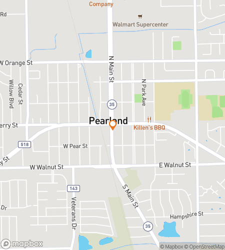 Map of scavenger hunt walking tour for Pearl of the Chase! The Sweet Pearland Hunt