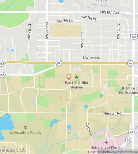 Mapa scavenger hunt pro procházku pro Chomp the Clues: UF Adventure