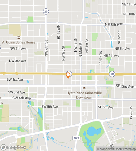 Map of scavenger hunt walking tour for Gainesville Florida Bar Hunt