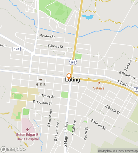 Map of scavenger hunt walking tour for Luling‘s Thumpin‘ Treasure Hunt