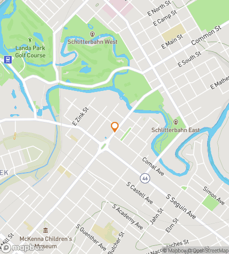 Map of scavenger hunt walking tour for The Restless Souls of New Braunfels