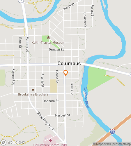 Map of scavenger hunt walking tour for Columbus Capers & Treasure Trove