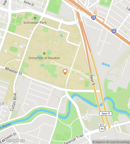 Map of scavenger hunt walking tour for University of Houston Hunt