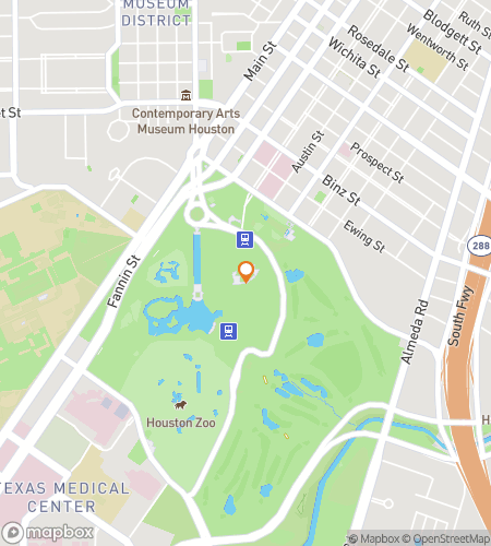 Map of scavenger hunt walking tour for Houstons Museum District