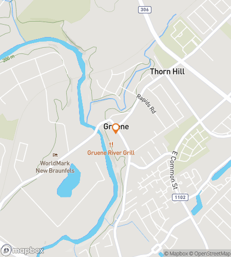 Map of scavenger hunt walking tour for Gruene Scavenger Hunt