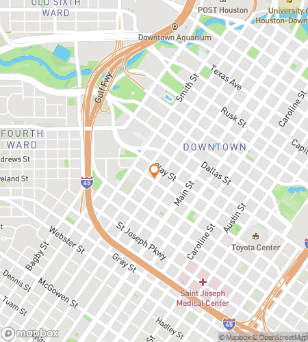 Map of scavenger hunt walking tour for Houstons Surreal Art