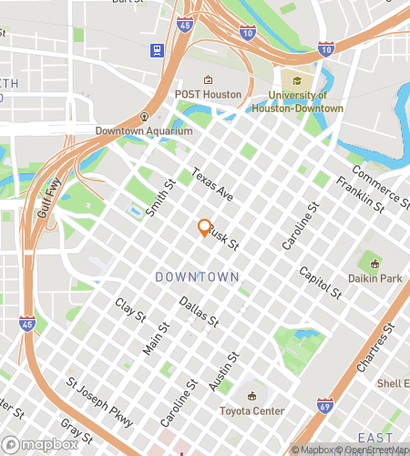 Map of scavenger hunt walking tour for Houston, We Have a Hunt!