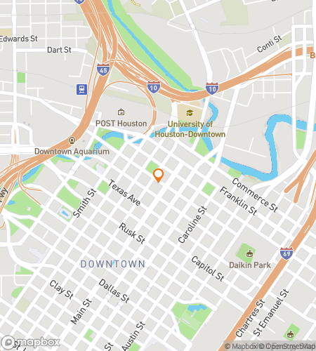 Carte de la chasse au trésor à pied pour Houston, We Have an Artventure !