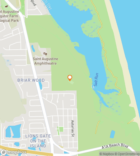 Mapa procházky s honem na poklad pro Anastasia State Park: Dunes, Stones & Sea Zones

