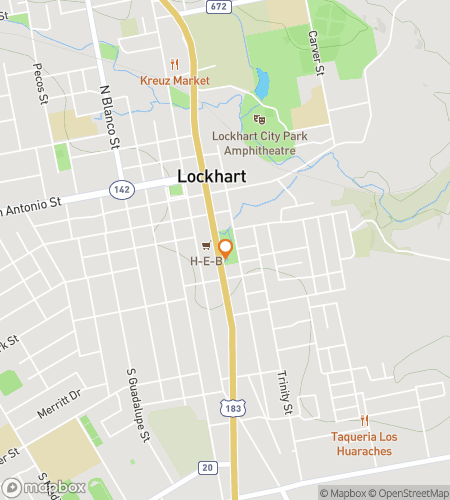 Map of scavenger hunt walking tour for Lockhart Larks & Legendary Loot