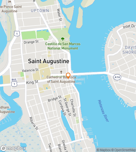 Map of scavenger hunt walking tour for St. Augustine Old Town Legends!