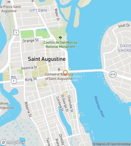 Map of scavenger hunt walking tour for St. Augustine Old Town Legends!