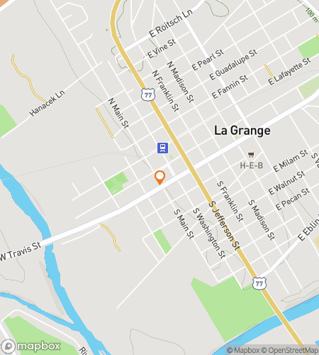 Map of scavenger hunt walking tour for La Grange Loot-n-Gallop Adventure