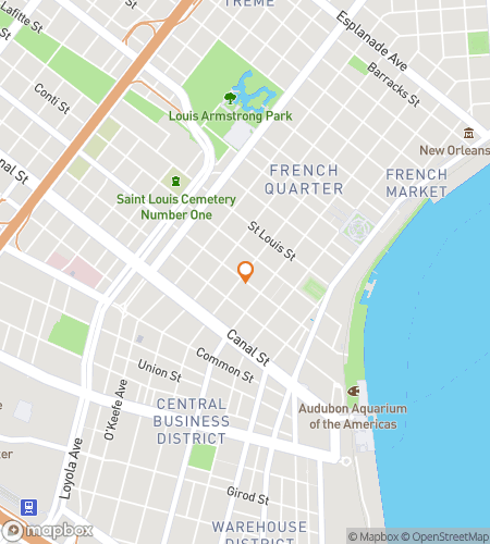 Kaart van speurtocht wandeltocht voor French Quarters Escapade