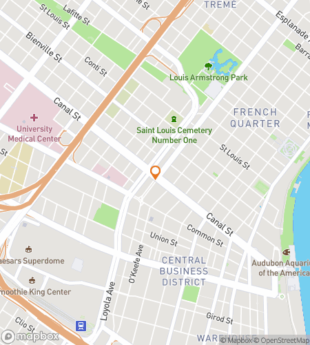 Mapa prohlídky s honbou za pokladem pro Storyville Scavenger Hunt