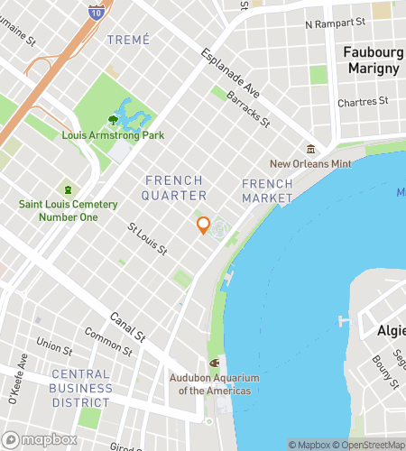 Map of scavenger hunt walking tour for French Quarter's Escapade