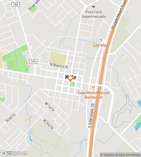 Map of scavenger hunt walking tour for Kyle Scavenger Hunt