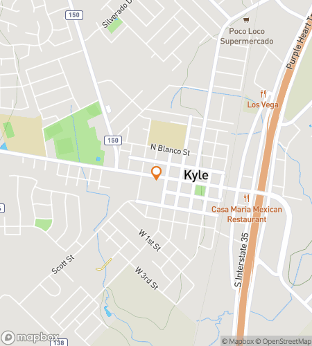 Map of scavenger hunt walking tour for Kyle Scavenger Hunt