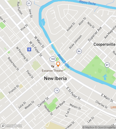 Hartă tur pietonal vânătoare de comori pentru vânătoarea de comori New Iberia