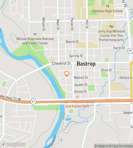 Map of scavenger hunt walking tour for Bastrop: Where History Pops!