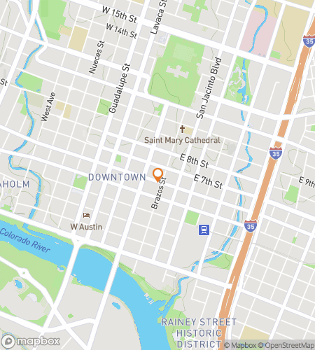 Map of scavenger hunt walking tour for Austin Ghost Tour