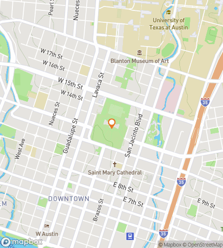 Map of scavenger hunt walking tour for Austin Audio Tour Adventure