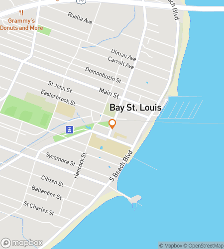 Karta &ouml;ver stadsvandring med skattjakt i Bay St Louis&colon; Ett Gulf-Glow-&auml;ventyr