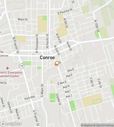 Map of scavenger hunt walking tour for Conroe scavenger hunt