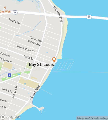 Map of scavenger hunt walking tour for Bay-yond the Bayou&colon; Bay St&period; Louis