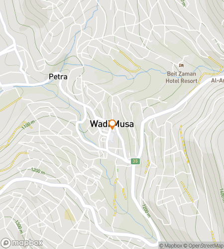 Map of scavenger hunt walking tour for Lost City of Stone: The Petra Hunt