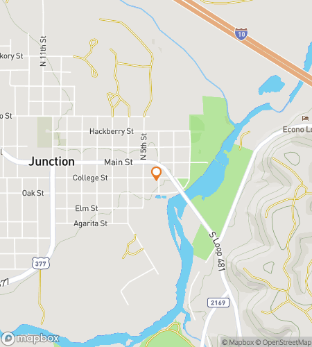 Map of scavenger hunt walking tour for Junction Jamboree Treasure Hunt