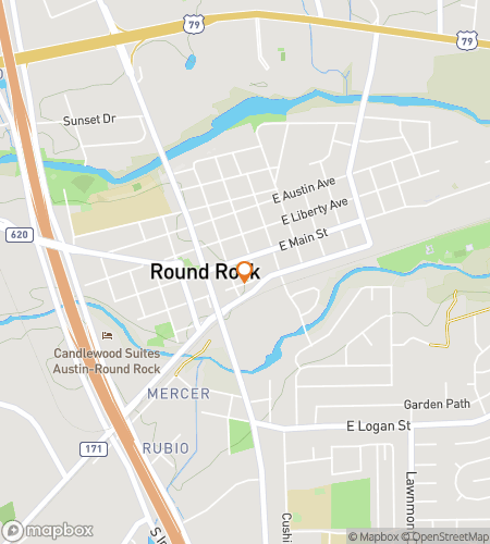 Hartă a turului pe jos cu vânătoare de comori pentru Vânătoarea Solidă Round Rock