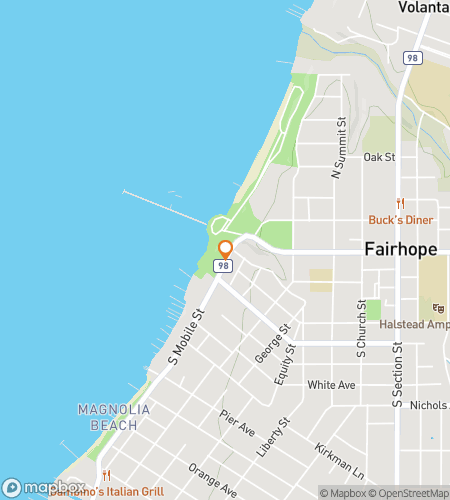 Kartta Fairhope & High Tides Hunt -aarteenetsint&auml;kierroksesta